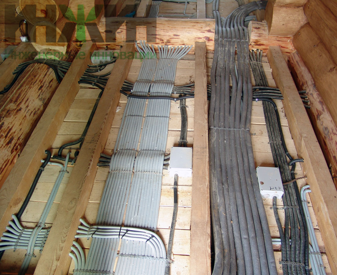 Монтаж электропроводки в полу деревянного дома, фото 359