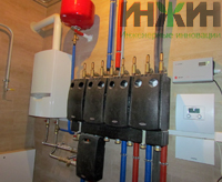 Монтаж отопления выполнен в газосиликатном  доме в Красногорске