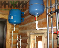 Монтаж расширительных баков отопления деревянного дома в Ярославской области