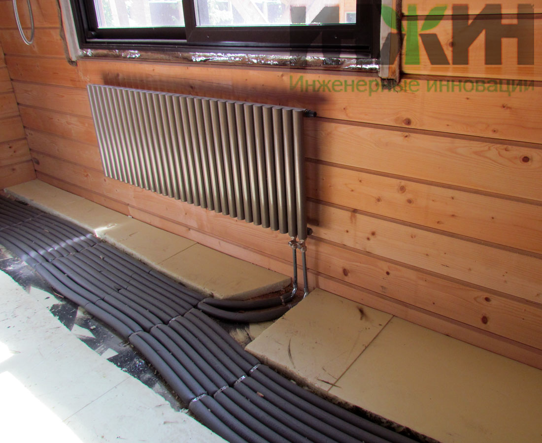 Отопление в деревянном доме, коллекторная схема в Московской области 616