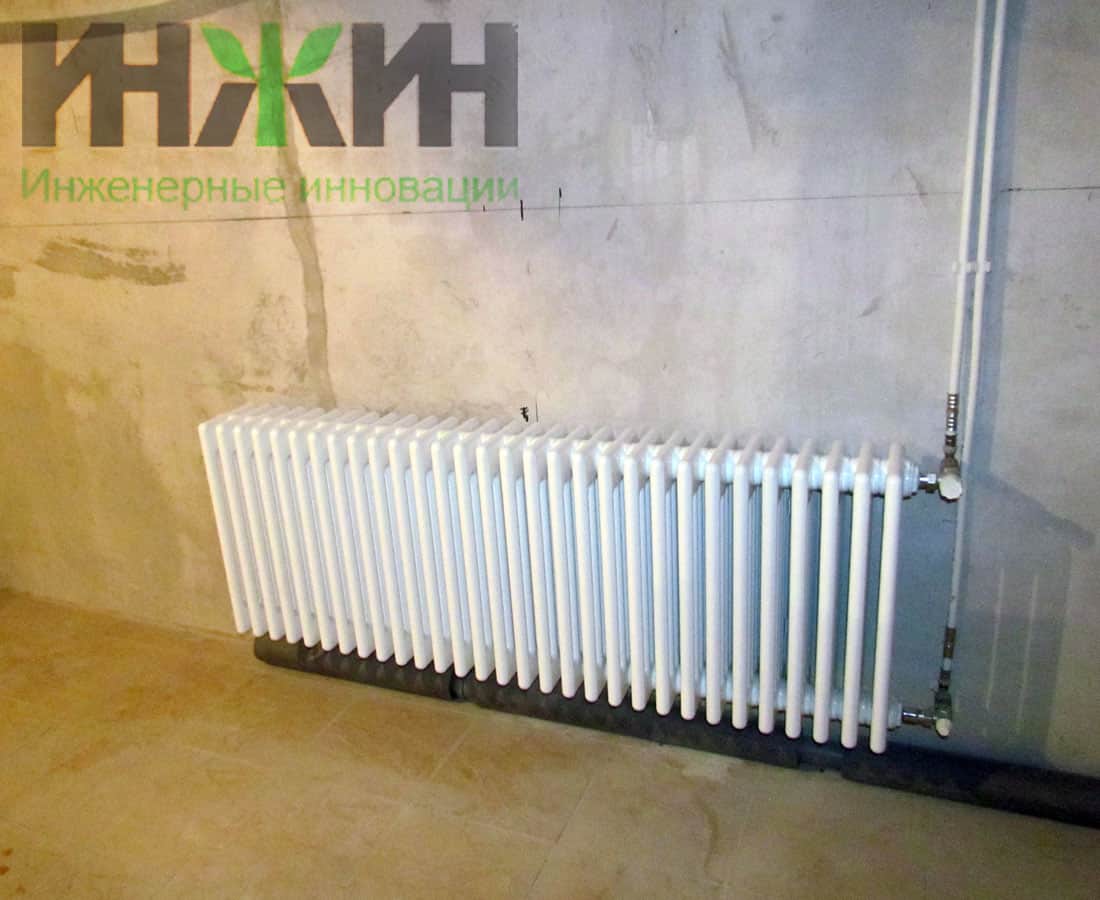Монтаж дизайн-радиатора отопления Zehnder в частном доме, фото 309
