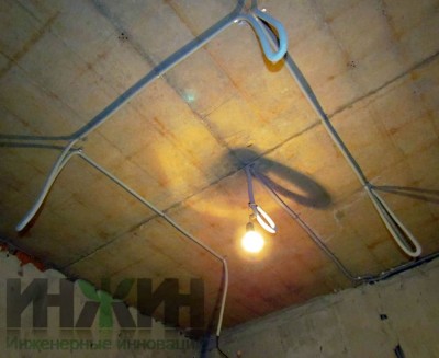 Монтаж электрики для потолочного света, фото 193
