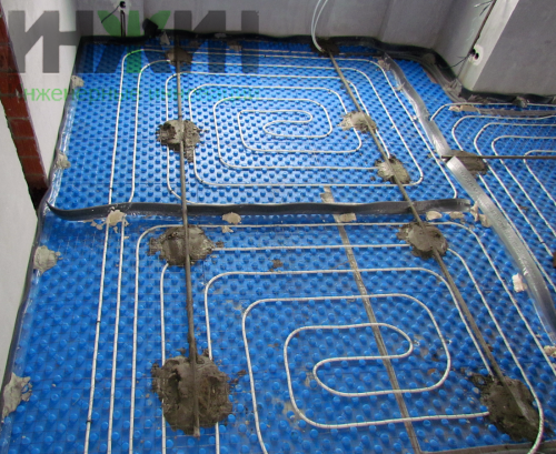 Монтаж водяного теплого пола 002