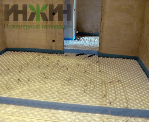 Водяной теплый пол в частном доме, монтаж 049