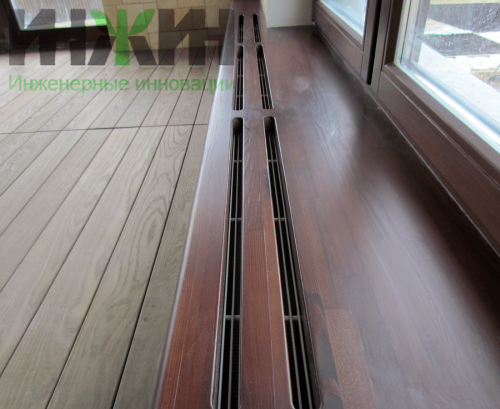 Монтаж конвектора отопления 055