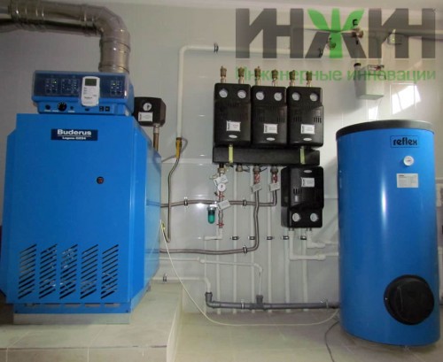 Монтаж котельной дома с газовым котлом Budeus, фото 141