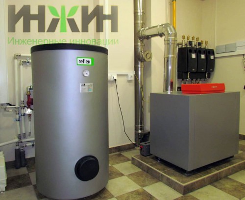 Монтаж бойлера Reflex и котла Viessmann, фото 177