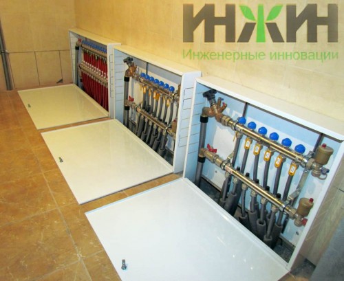 Коллекторы отопления и теплого пола в котельной, фото 295