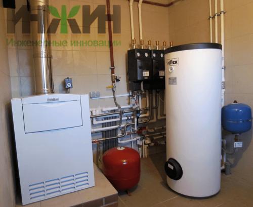 Монтаж газового котла Vaillant, фото котельной 063