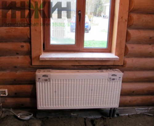 Монтаж отопления в доме из бревна, фото 596