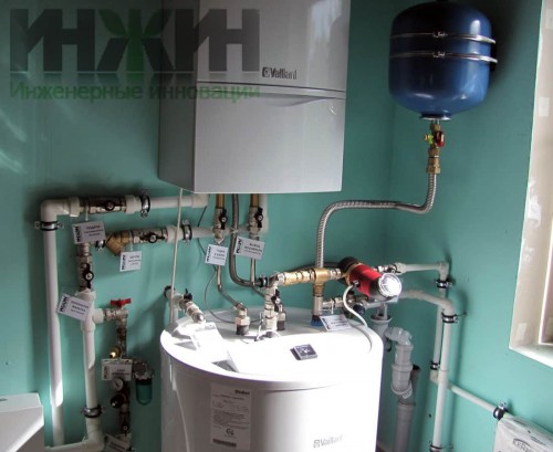 Монтаж бойлера под настенным котлом Vaillant, фото 168