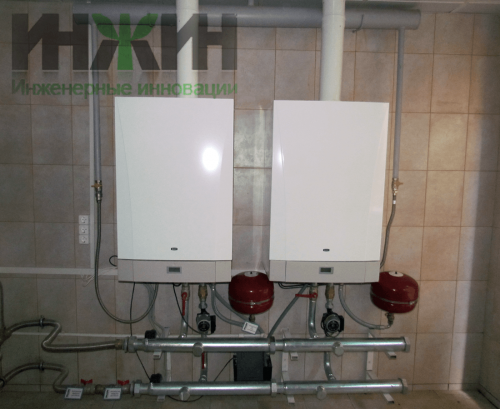 Монтаж каскада газовых котлов Baxi в котельной, фото 074