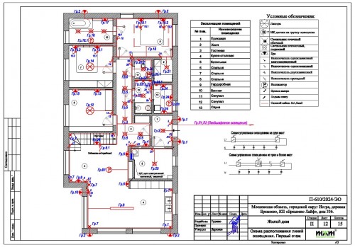 Проект электрики дома пример 1043