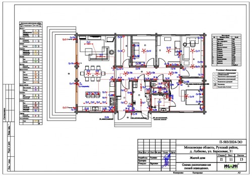 Проект электрики дома пример 979