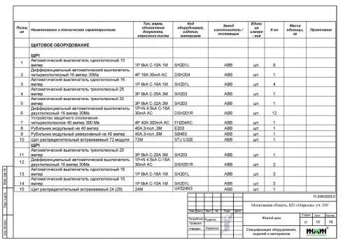 Проект электрики дома пример 495