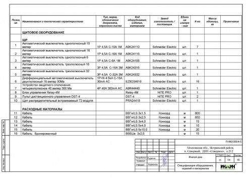 Проект электрики дома пример 441