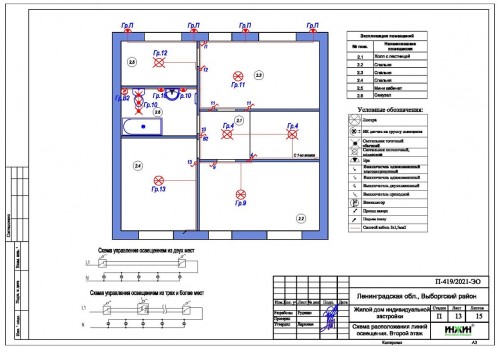 Проект электрики дома пример 692