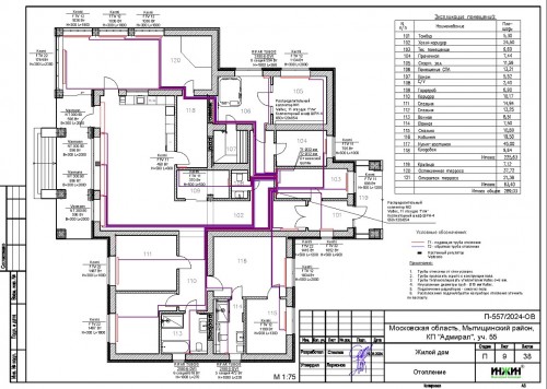 Проект отопления частного дома, пример 2180