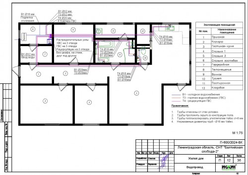 Проект отопления частного дома, пример 2285