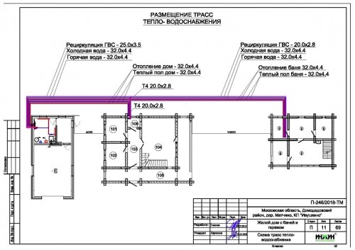 Проект отопления пример 1046
