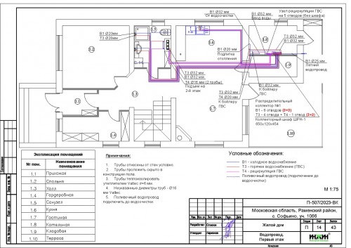 Проект отопления частного дома, пример 1321