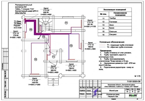 Проект отопления частного дома 1306