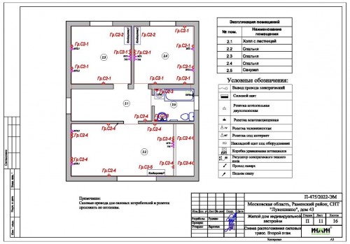 Проект электрики дома пример 782