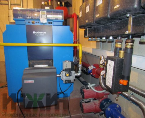 Газовый котел Buderus, монтаж котельной фото 083