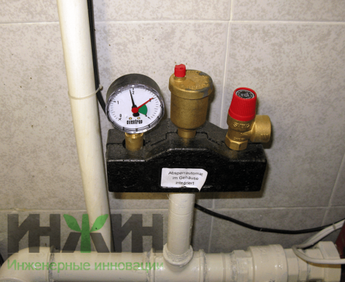 Монтаж группы безопасности котла в котельной, фото 104