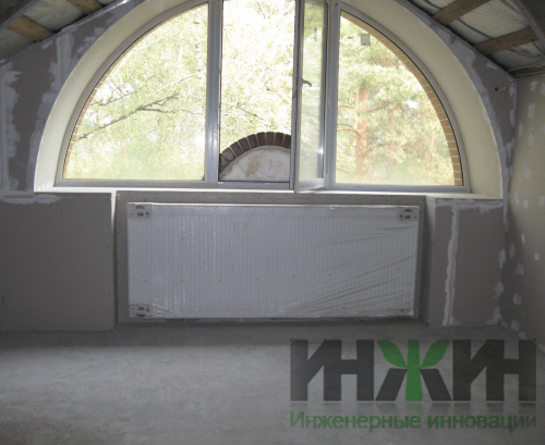 Монтаж радиатора отопления на мансарде, фото 183