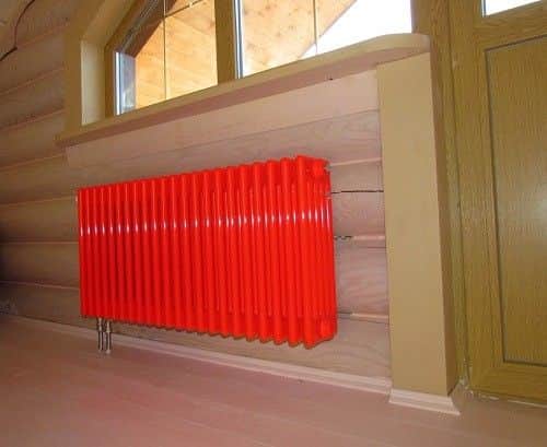 Монтаж радиатора отопления Zehnder в деревянном доме