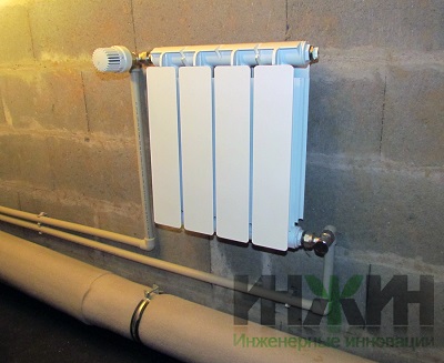Монтаж секционного биметаллического радиатора отопления