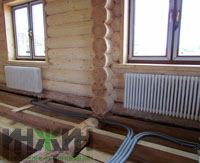 Монтаж труб отопления Valtec в деревянном полу и радиаторов Zehnder