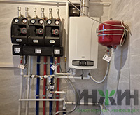 Установка коллектора STOUT в котельной дома в КП "Березовый парк 4"