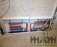 Монтаж коллекторов отопления и тёплого пола в котельной дома в КП "Березовый парк 4"