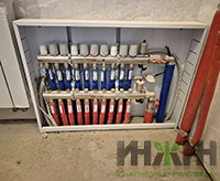 Коллектор отопления Valtec, монтаж в КП "Березовый парк 4"