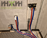 Отопление, водоснабжение и теплый пол в санузле дома в КП "Березовый парк 4"