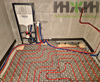 Монтаж водопровода и канализации в санузле дома в КП "Березовый парк 4"