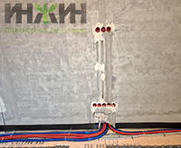 Скрытая электропроводка в санузле дома в КП "Березовый парк 4"