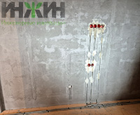 Монтаж электрики - кабельные трассы для розеток, КП "Березовый парк 4"