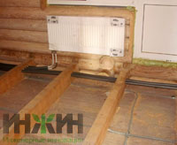 Радиатор отопления в деревянном доме