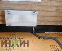 Монтаж радиатора Kermi в деревянном доме