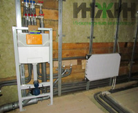 Монтаж труб водопровода и канализации в доме в СНТ "Дорожник"