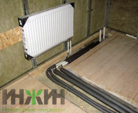 Радиатор отопления Kermi, монтаж в кирпичном доме в СНТ "Дорожник"
