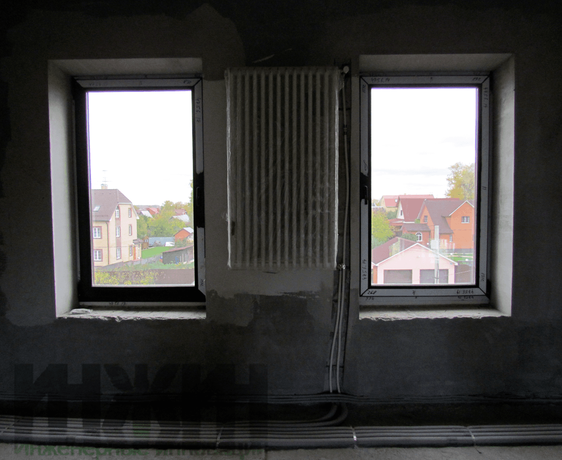 Монтаж системы отопления с радиатором Kermi Decor в частном доме, фото отопления 069