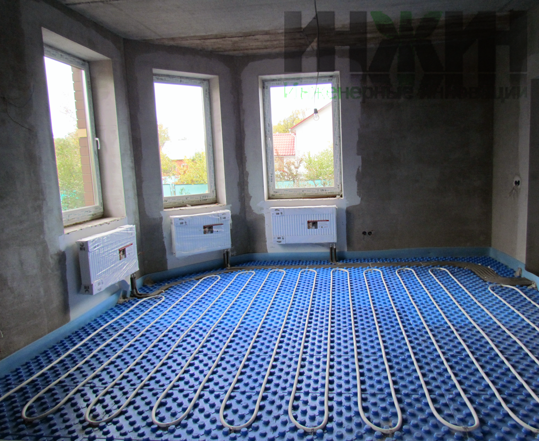 Монтаж радиаторов отопления и водяного теплого пола дома в Химках, фото отопления 070