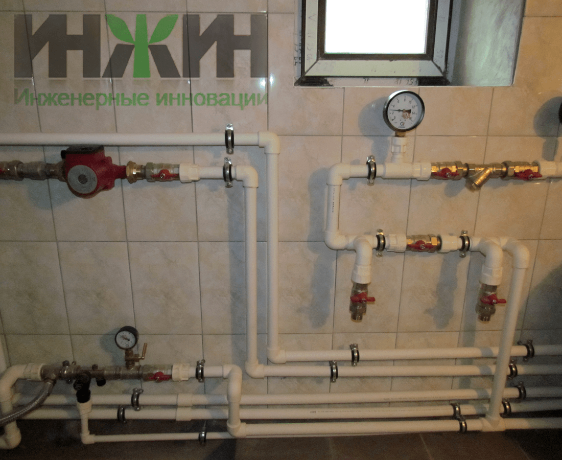 Монтаж трубопроводов в котельной частного дома в Химках