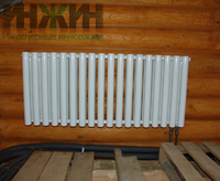 Монтаж радиатора отопления дома на 2 этаже в КП «Ивушкино»