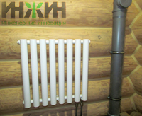 Монтаж радиатора в санузле дома в КП «Ивушкино»