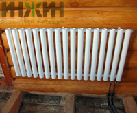 Монтаж отопления дома с баней в КП «Ивушкино», радиатор Гармония